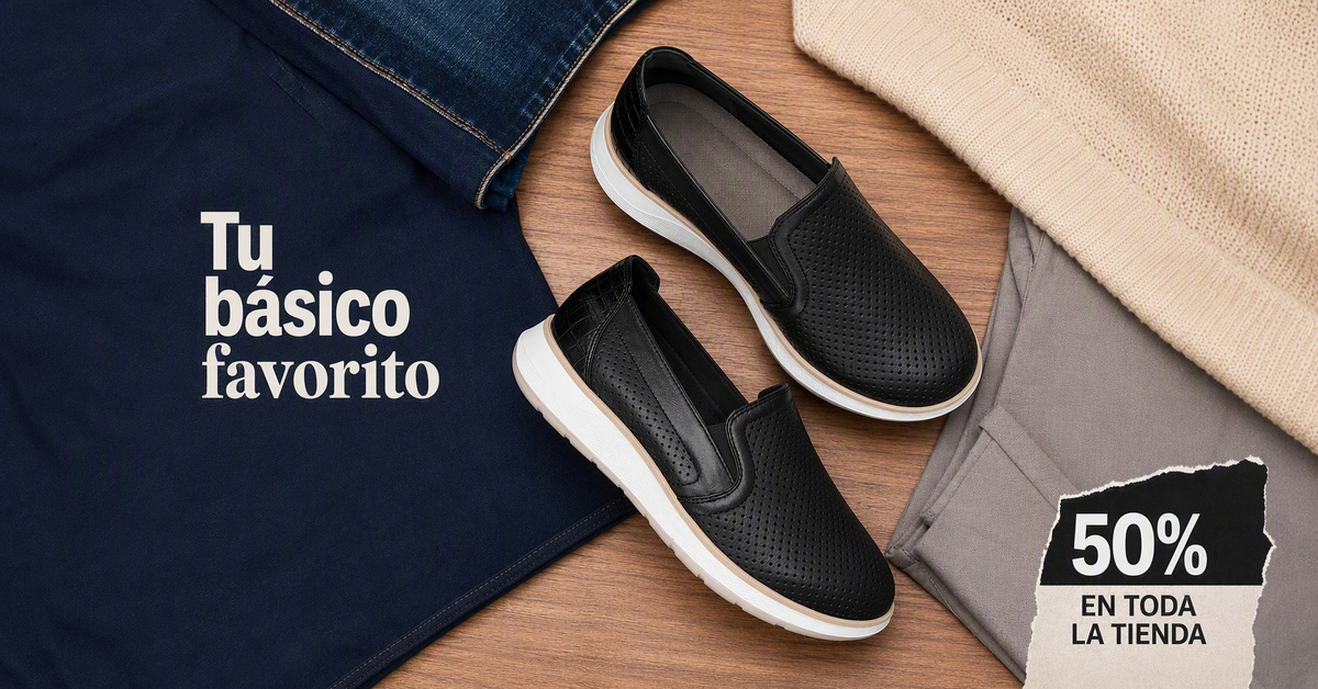 Par de zapatos negros sin agujetas